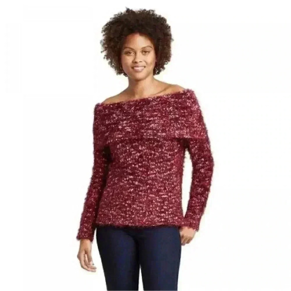 KNOX ROSE OFF THE SHOULDER SWEATER - Picture 1 of 4